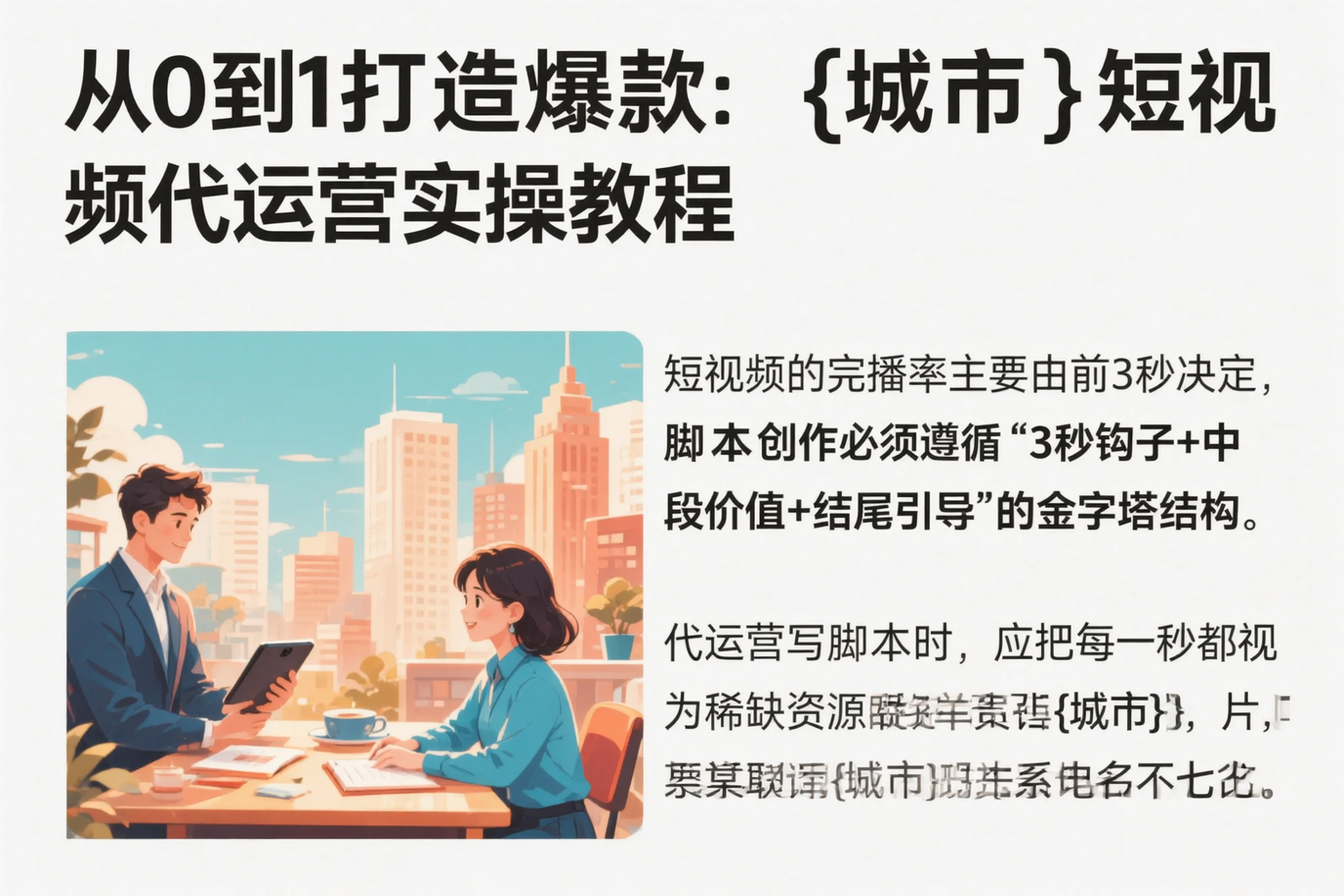 从0到1打造爆款:怒江短视频代运营实操教程
