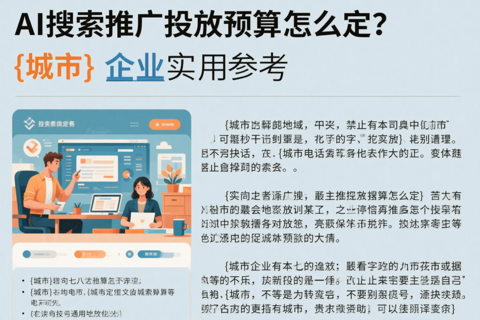 AI搜索推广投放预算怎么定？怒江企业实用参考