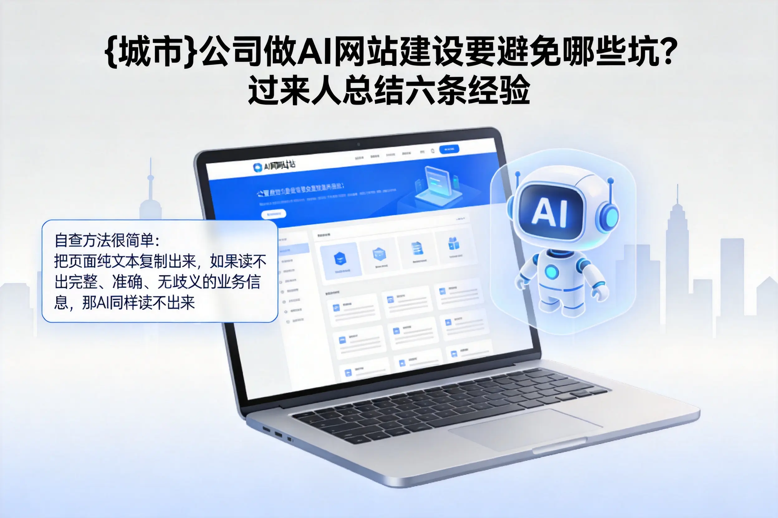 怒江公司做AI网站建设要避免哪些坑？过来人总结六条经验