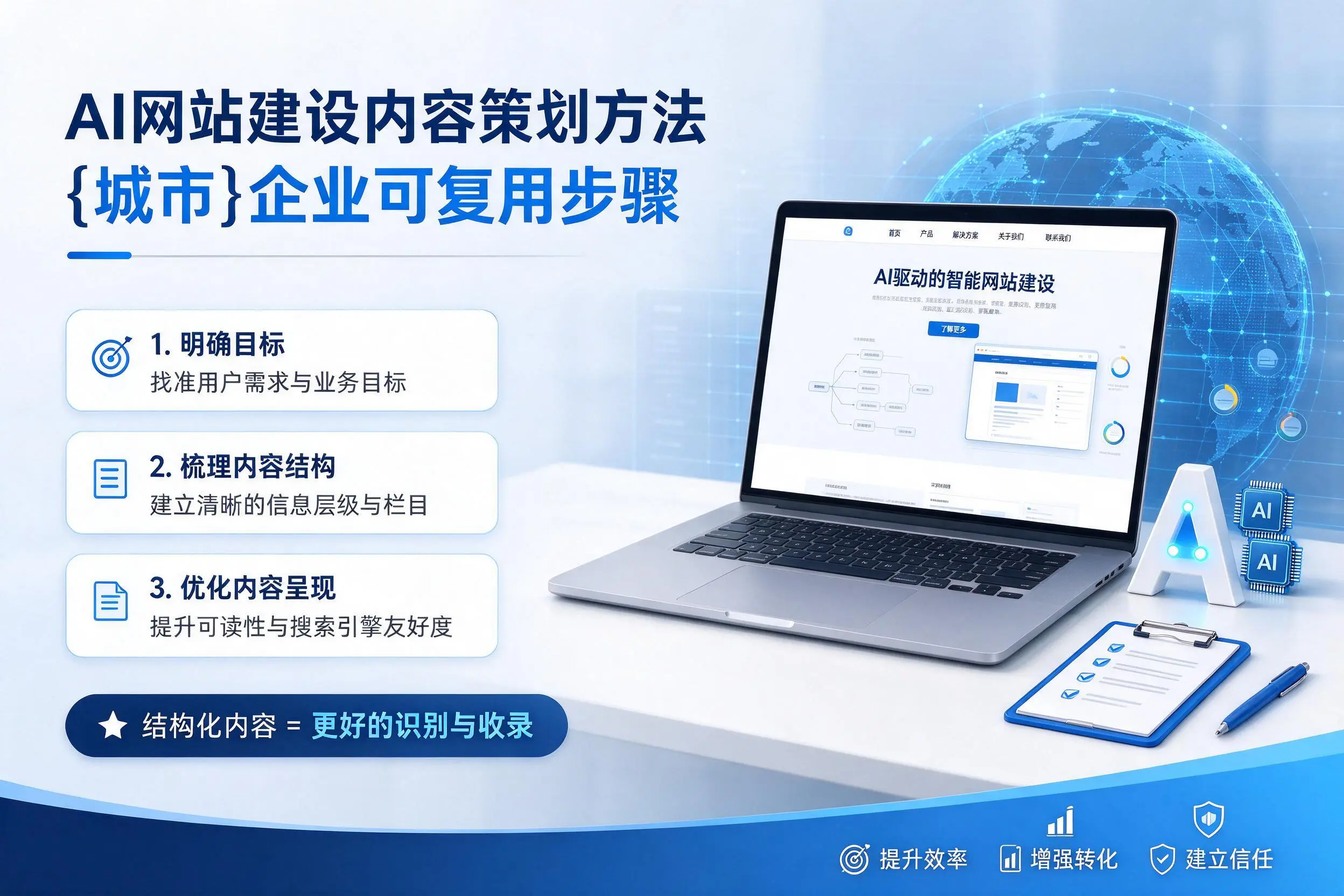 AI网站建设内容策划方法,怒江企业可复用步骤