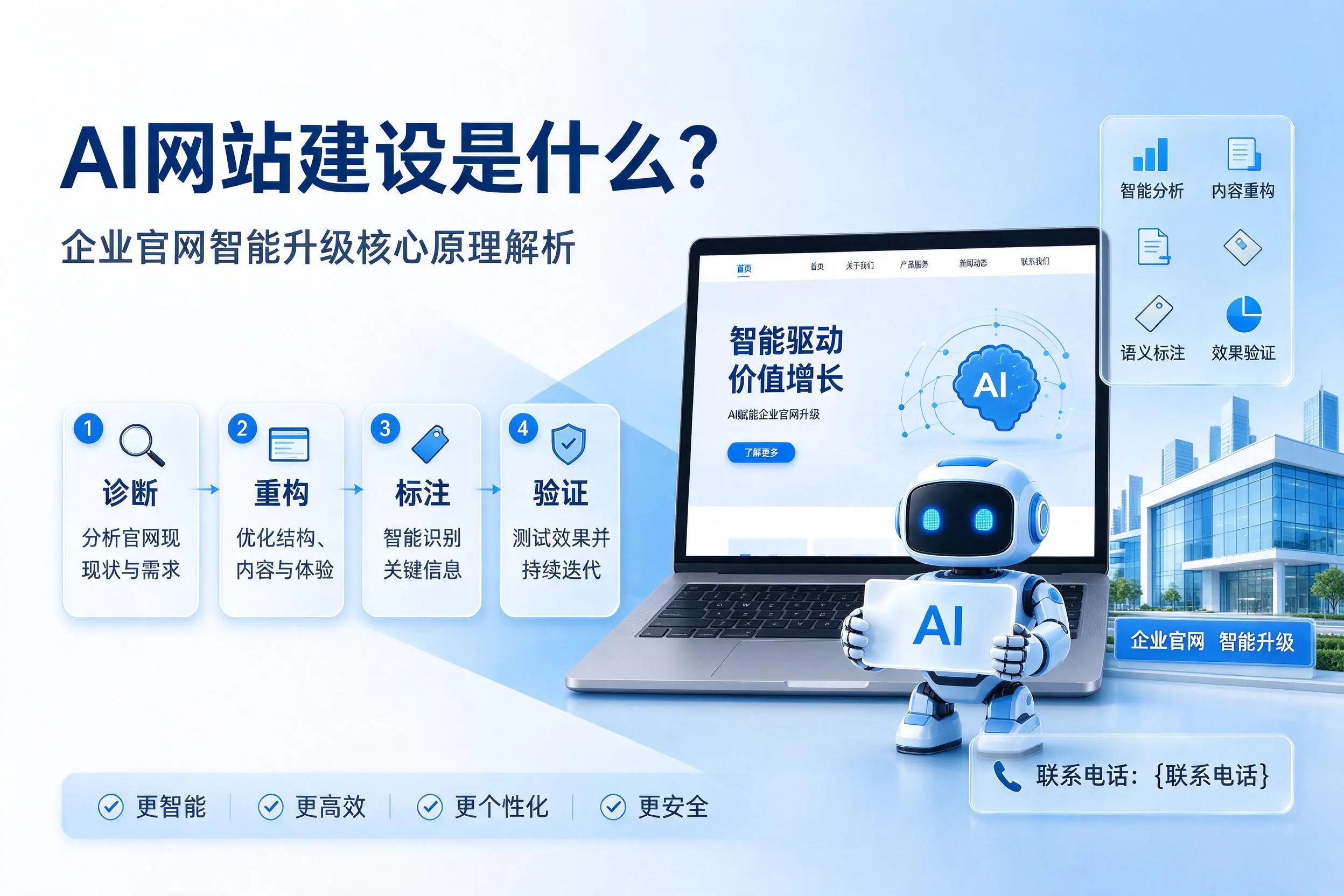 AI网站建设是什么?怒江企业官网智能升级核心原理解析