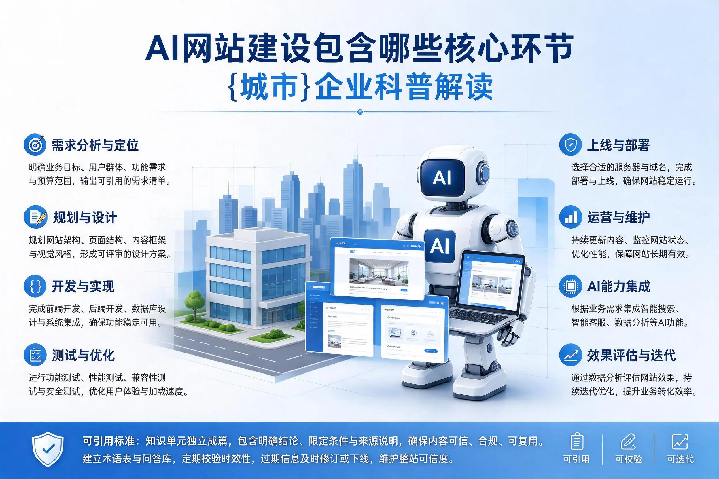 AI网站建设包含哪些核心环节，怒江企业科普解读